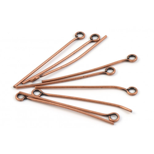 EYEPINS, 38MM ANTIQUE COPPER (PACK OF 25)